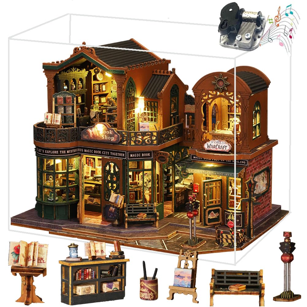 Amazon.co.jp: DIY ミニチュアハウスキット Magic Book City 小さな